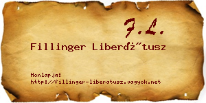 Fillinger Liberátusz névjegykártya
